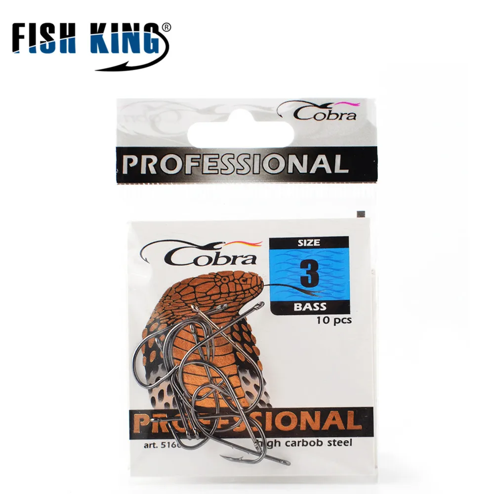 FISH KING Cobra Hook 10pcs 3#-14# Baitholder Fishhooks Fish Hooks High Carbon Steel Barbed Fishing Hook Carp Barbel Tench Coarse FISH KING Cobra Hook 10pcs 3#-14# Baitholder Fishhooks Fish Hooks High Carbon Steel Barbed Fishing Hook Carp Barbel Tench Coarse