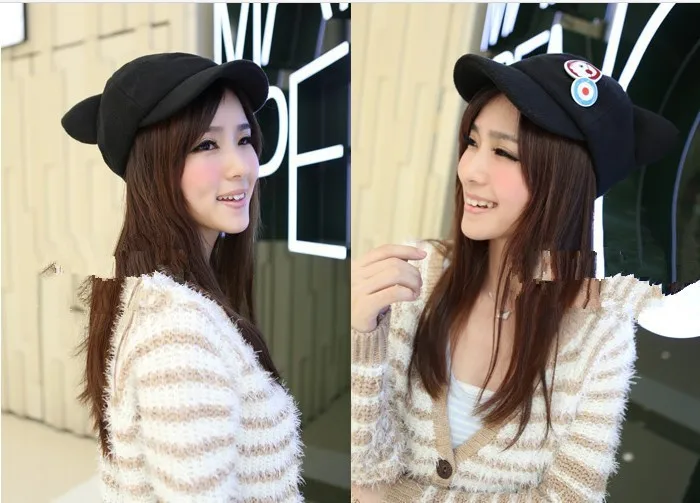 Ходовой товар eva caps asuka hat Q версия зимних шапок мультяшная кошка новая театральная модная шляпа с 2 значками