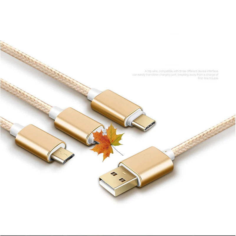 1.2M 3in1 (1x 8pin +1x Micro + 1 type C USB to USB) Data Sync Cable Charging | Компьютеры и офис