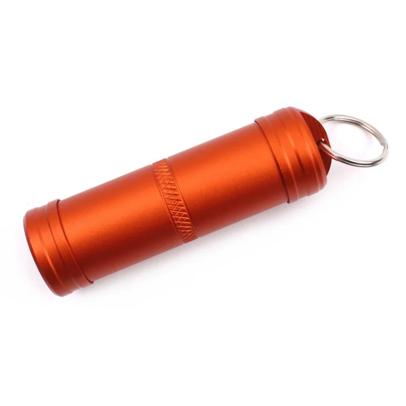 

EDC Camping Survival Waterproof Pills Box Container Aluminum Medicine Bottle Outdoor Tools