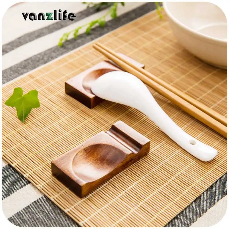 

vanzlife creative wooden chopsticks rack drag retro decorative gift table spoon chopsticks pillow supporting frame