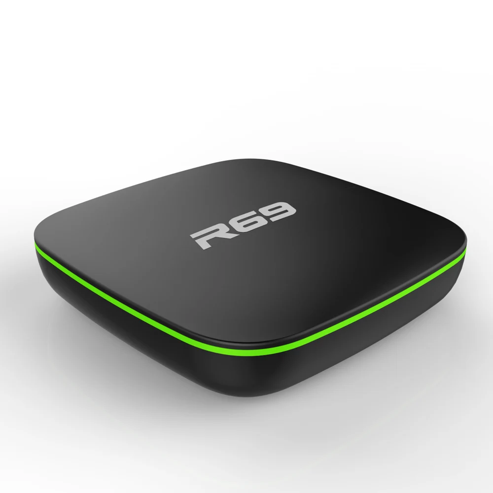 20 шт./лот R69 Android 7,1 tv Box Allwinner H3 четырехъядерный 1G/8G 2G/16G 2,4G WiFi 100M HD Смарт медиаплеер R69 телеприставка