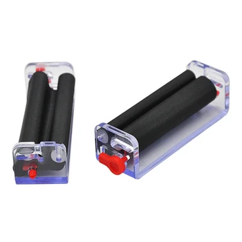 

1 X 70mm Transparent Adjustable Plastic Tobacco Roller Cigarette Rolling Machine Hand Roller Machine For 70MM Paper