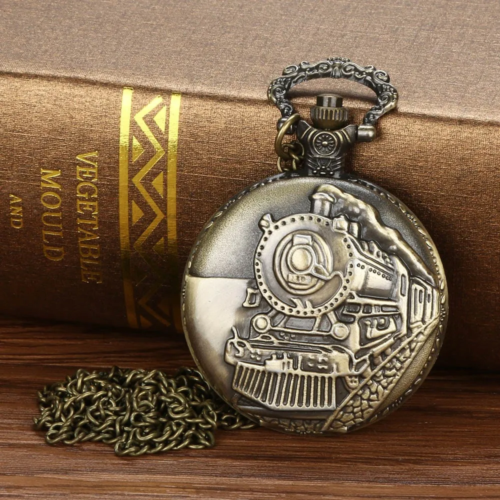 Ретро карманные часы винтажные часы с цепочкой неправильный Ретро дизайн Висячие Часы montre de poche ожерелье Подарки для Дедушки папы