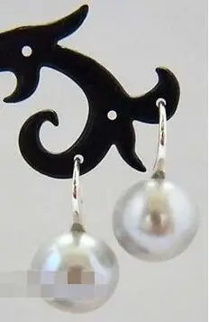 

Free Shipping >> 11mm gray round freshwater pearl earring
