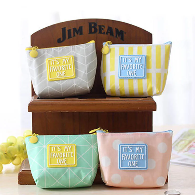 

1PC Zipper Bag Small Fresh Canvas Mini Women Wallets Nice Gift Money Pouch Coin Purse Key Holder