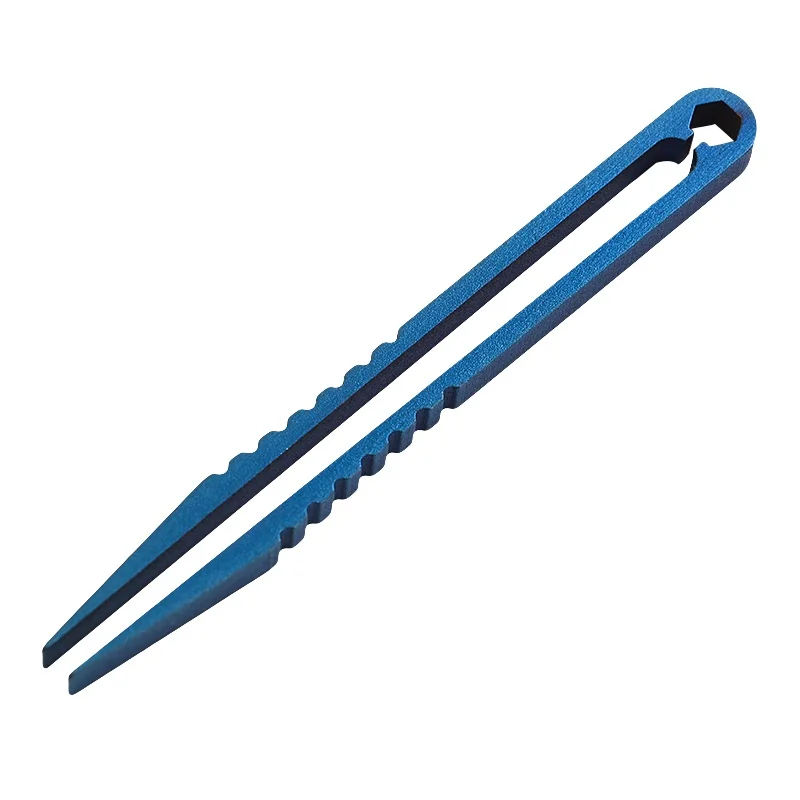 Наружный титановый Пинцет tc4 ti EDC Инструмент зажимной гаджет дорожный зажим карманный многофункциональный инструмент для кемпинга пешего туризма - Цвет: Синий