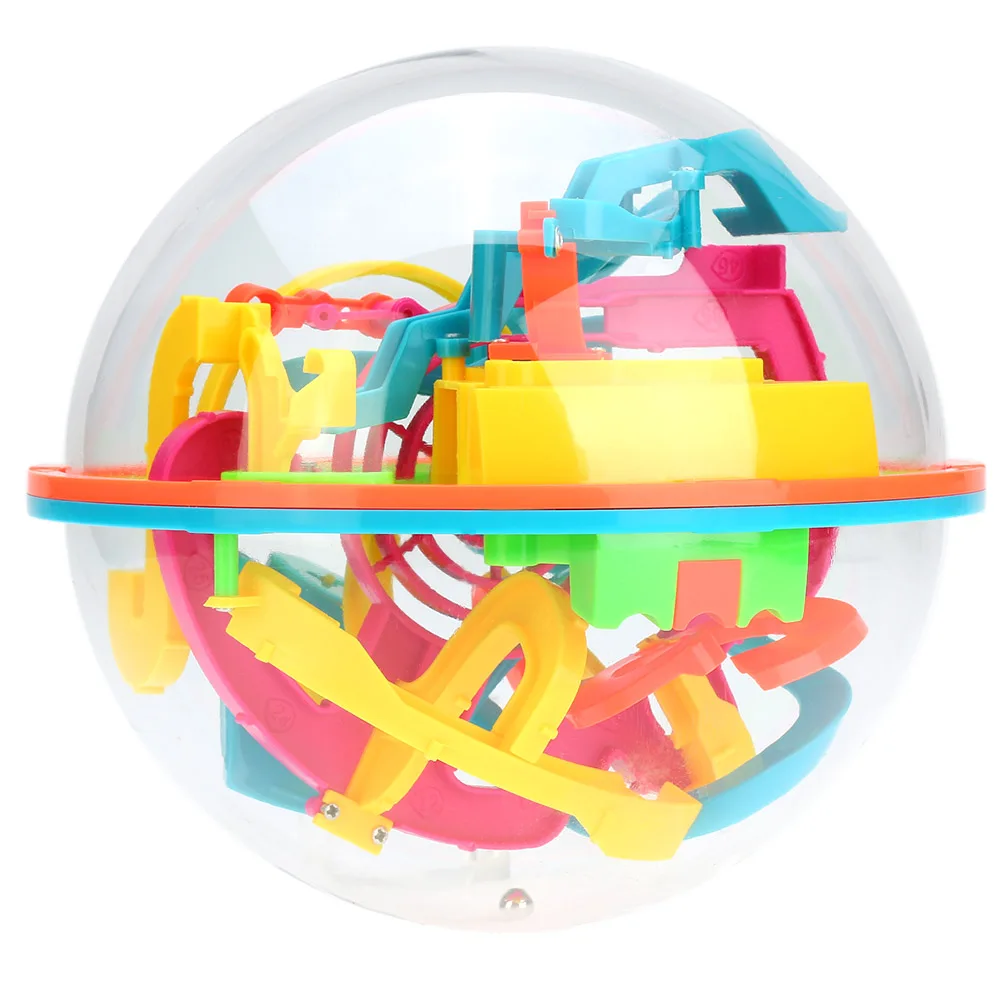 

3D Spherical Intellect Ball Balance Game Maze Ball Magical Puzzle with 208/138/118/100 Barriers Educational Kids Toys
