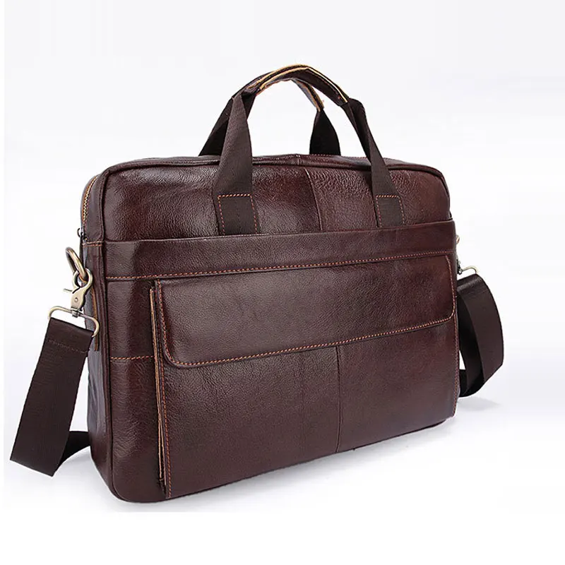 100% натуральная кожа мужской портфель высокого качества модный большой емкости деловой портфель мужской сумки на плечо дорожная сумка для