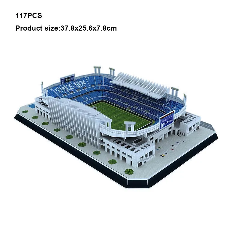 3D бумажный футбольный стадион головоломка Diy мировая архитектурная Клубная полевая модель обучающая игрушка коробка подарки на день рождения - Цвет: 157 with box