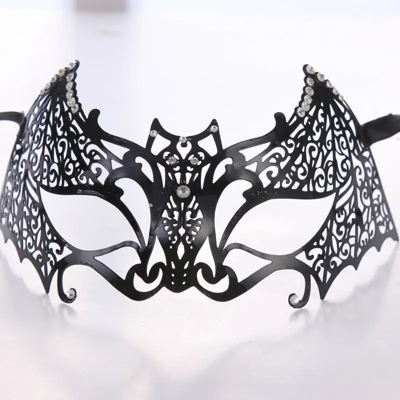 GNHYLL маска череп Венецианский маскарад черный костюм Марди Грас mascaras Хэллоуин маска лазерная резка металла Карнавальная маска