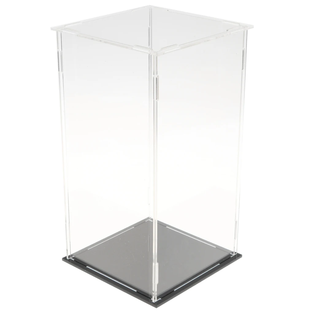 

12.5 x 12.5 x 23cm Clear Dustproof Musical Box Display Box Case Model Anime Figure Doll Showcase Holder