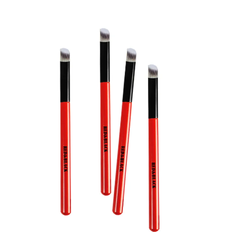 

Red&Black Nose Concealer Eyeshadow Gold Black Flat Brush Face Nose Powder Foundation Tool Blusher Make Up Brushes