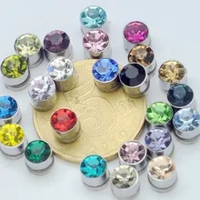 Маленькие 5 мм Магнитные серьги-гвоздики без пирсинга магнитные серьги-гвоздики 24 цвета, Кристальные драгоценные камни, студенческие цветные ювелирные изделия, модные, горячая Распродажа, сделай сам