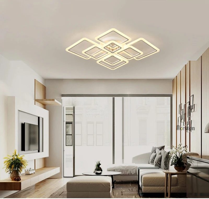 Modern Creative Acrylic LED Ceiling Lights Lamp Overlapping Frames Luxury Ceiling Lamps For Living Room Dining Room Bedroom (15)