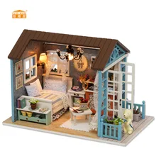Милая комната новое поступление миниатюрный деревянный кукольный дом с мебели DIY игрушки для детей подарок на день рождения Z007