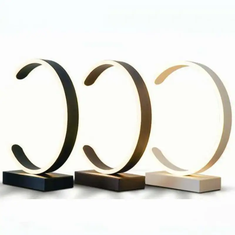 

C type Art Modeling Simple Modern Small Table Lamp Bedroom Bedside Baby light modern Creative Led Table Lamps For Living Room