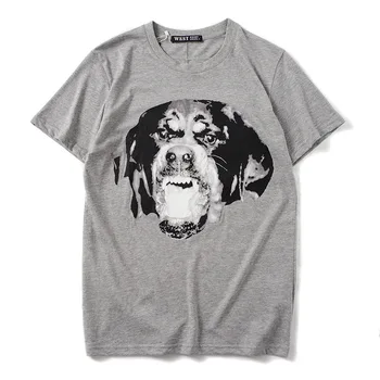 

New 2019 Men Novelty Rottweiler Dog Classic T Shirts T-Shirt Hip Hop Skateboard Street Cotton T-Shirts Tee Top Kenye #048