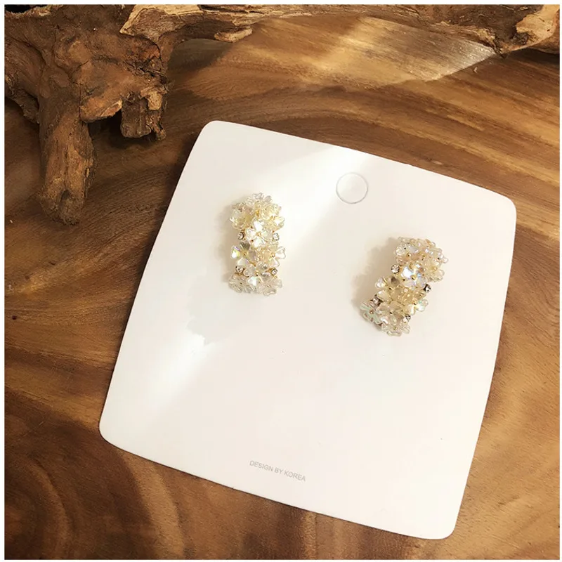

Japan Korea Earrings Shell Flowers Tassel Ear Ring Fashion Women Earring Geometric Irregular Hypoallergenic Copper Alloy Jewelry