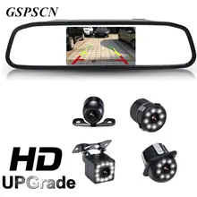 GSPSCN HD 4 3 TFT LCD 800 480 Car Rear View Mirror Monitor Parking Assistance with
