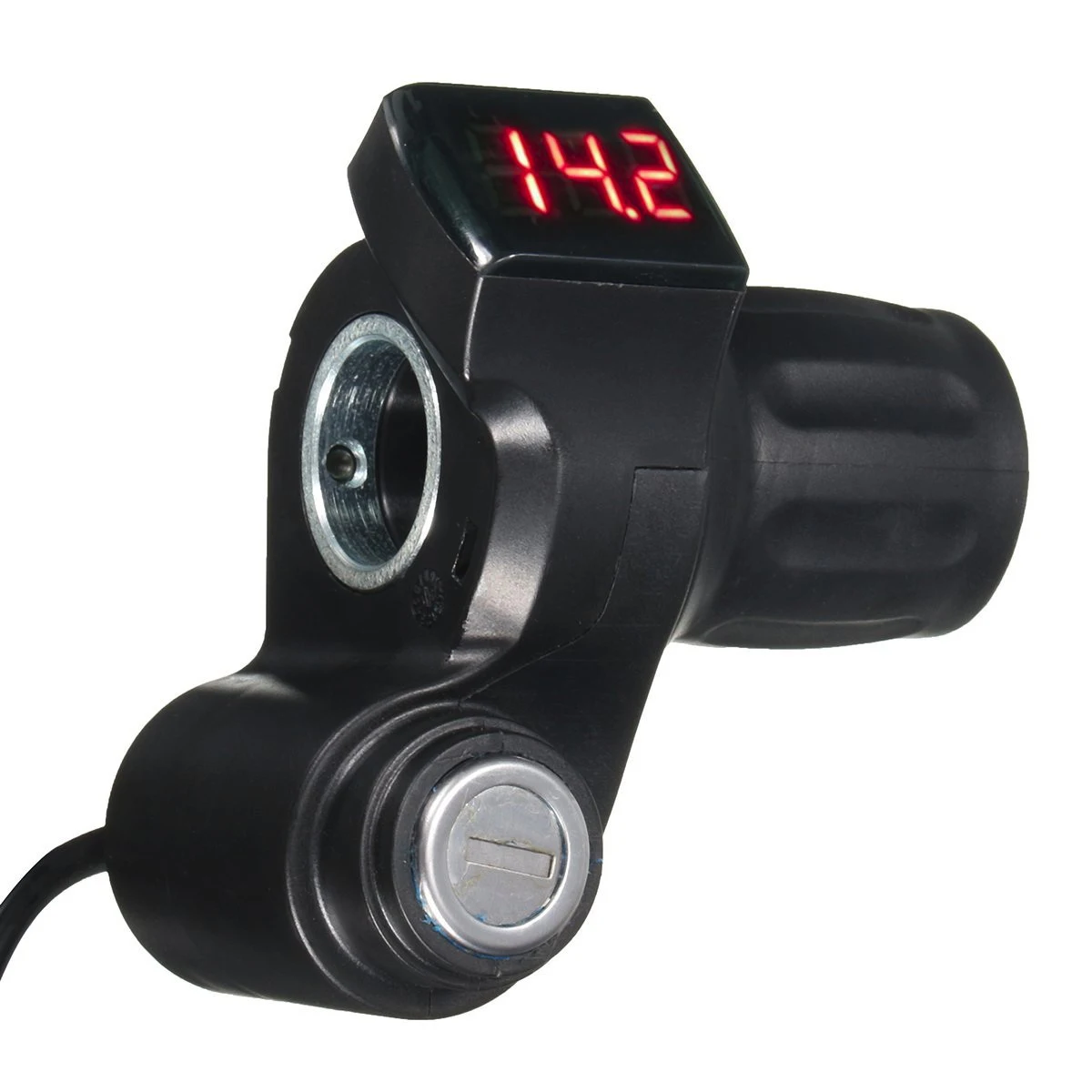 Top 2Pcs Black 12V-99V Electric Scooter Bike Throttle Grip Handlebar LED Digital Meter Universal Electric Bicycle Accessories 6 Top 2Pcs Black 12V-99V Electric Scooter Bike Throttle Grip Handlebar LED Digital Meter Universal Electric Bicycle Accessories 6