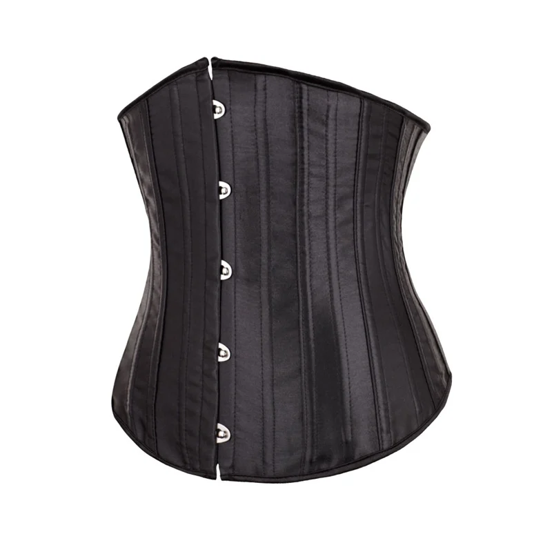 

Satin Corsets and Bustiers High-end Steampunk Gothic Lace Up Steel Boned Corset with T-back Strapless Brocade Corselet for Women