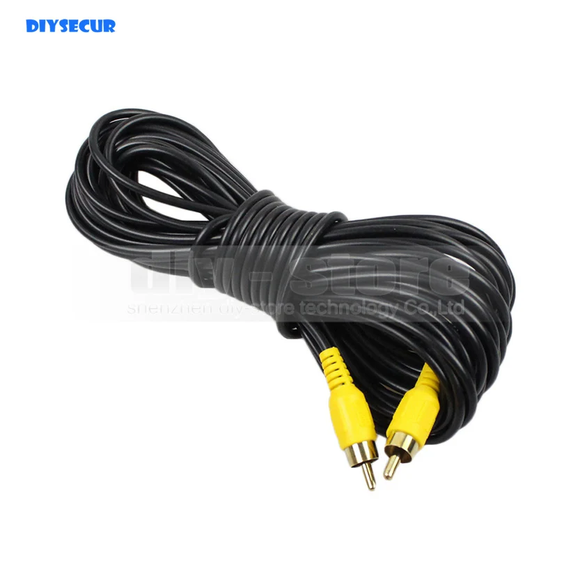 DIYSECUR 15m AV RCA Cable Extension Cable Cord Video Cable for Rear View font b Camera