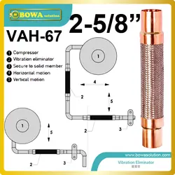 2-5/8 "Холодильный агрегат Anti Shake шланг виброизолятор подходит для винта компрессор заменить Мюллер продукты