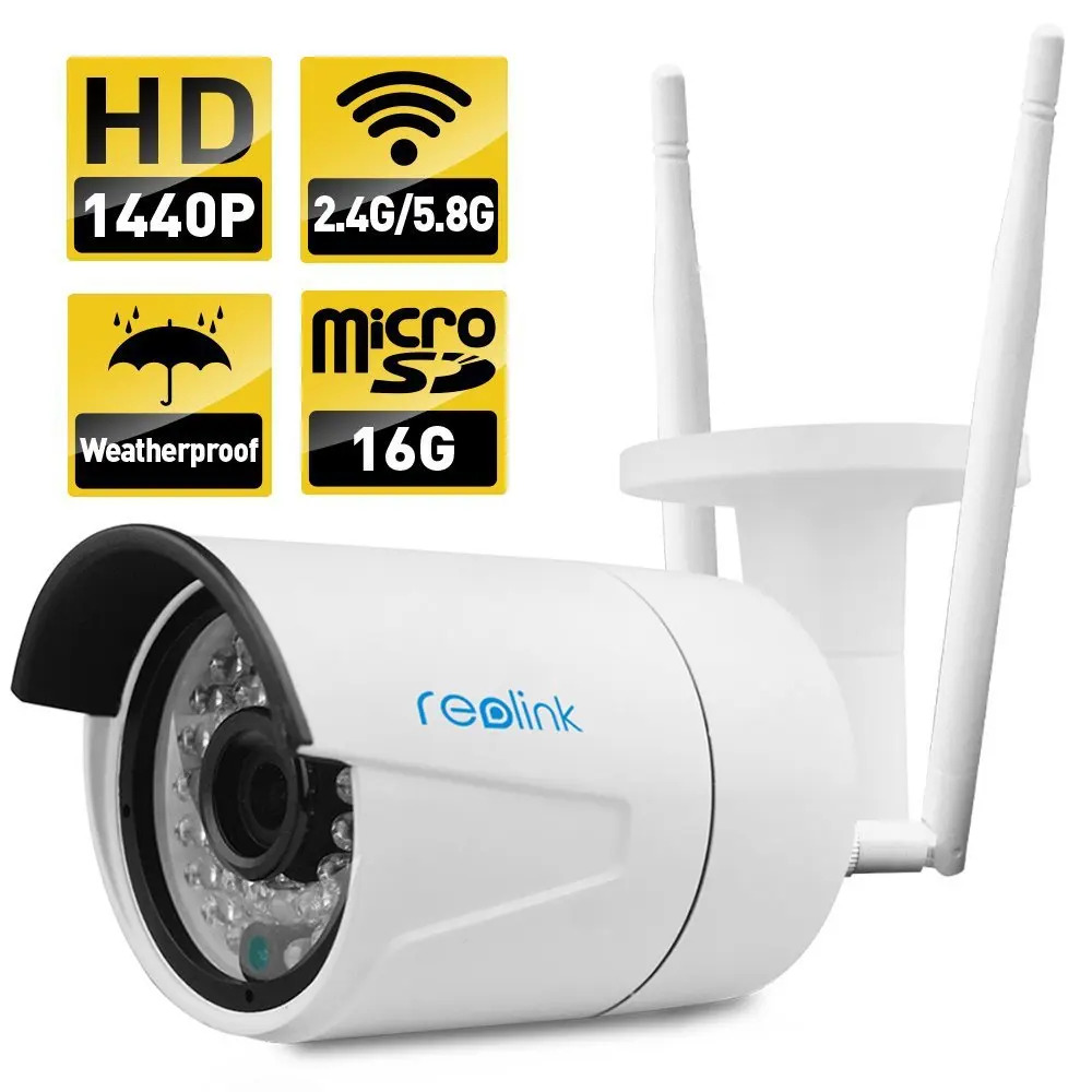 Reolink Rlc 410ws 4mp 1440p Wireless Security Ip Camera Dual Mode Wifi Built In 16gb Micro Sd Card Outdoor Waterproof Bullet Security Ip Ip Camerasecurity Ip Camera Aliexpress
