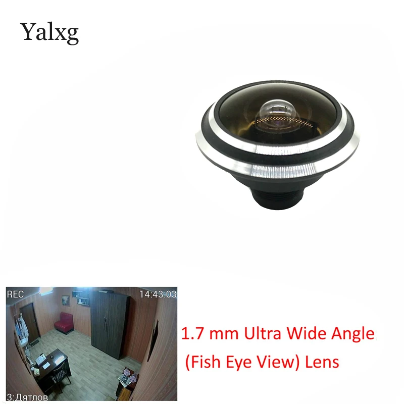 HD 1,7 мм широкоугольный CCTV объектив безопасности 1/" 1,7 мм 5 м мегапиксельная s-крепление 170 градусов широкоугольный мини линза рыбий глаз для камеры видеонаблюдения