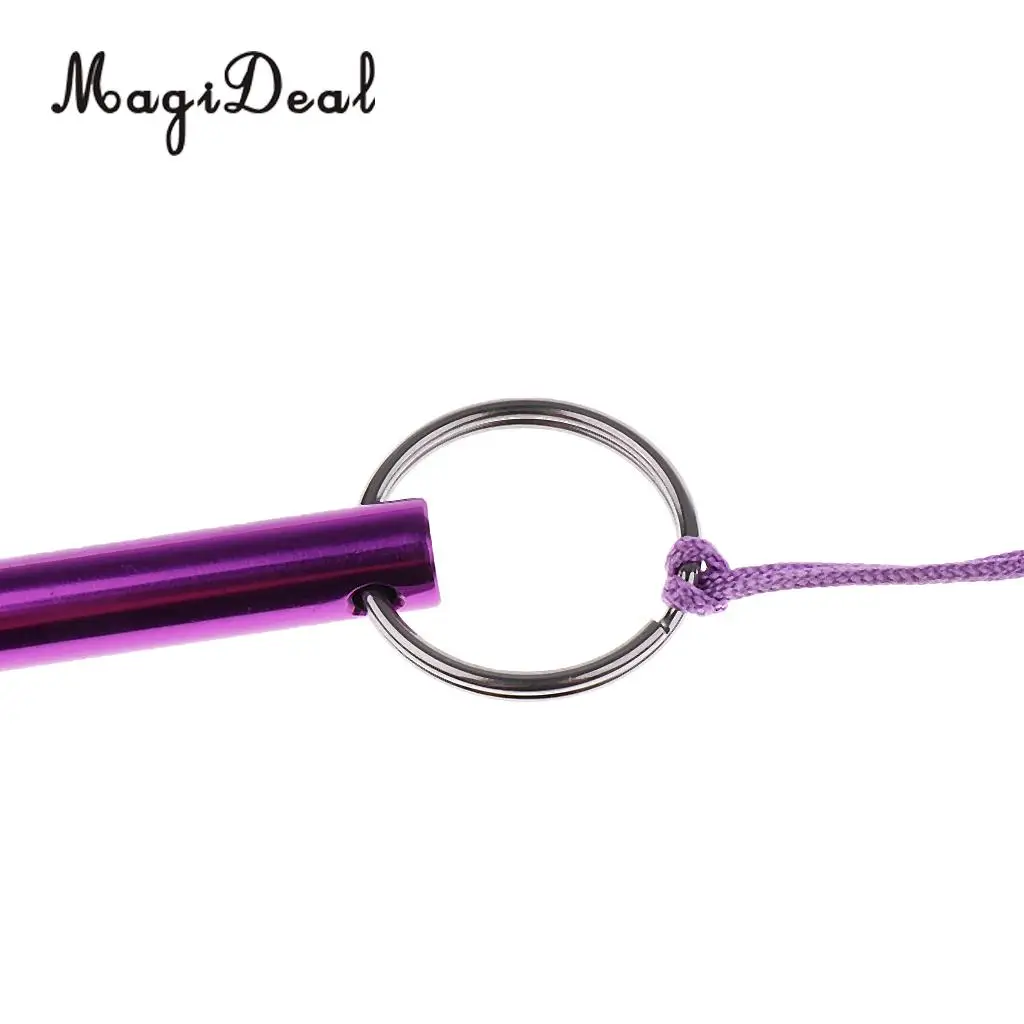 MagiDeal Safety Scuba Underwater Diving Aluminum Alloy Lobster Tickle Pointer Stick& rist Lanyard for Dive Swimming Purple/Green