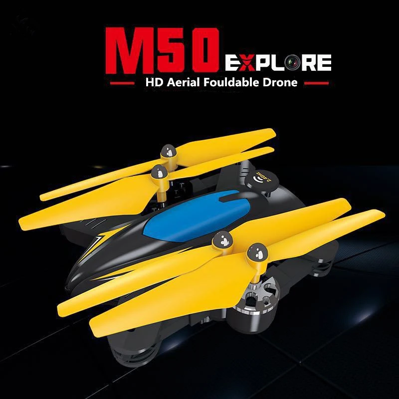 

Altitude Hold Foldable RC Drone M50 Remote Control toys can with WIFI camera 2.4GHZ 6 Axis gyro Headless rc Quadcopter toys gift