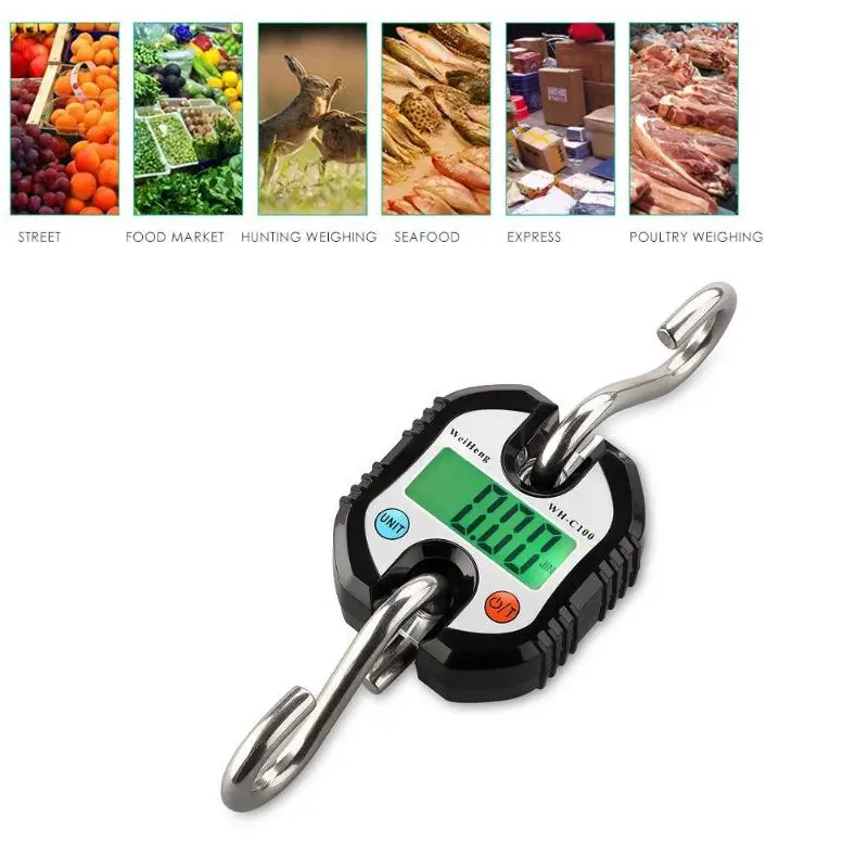 150kg Hook Scale Portable Mini Heavy Duty Stainless Steel Electronic