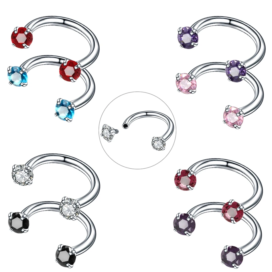 

1PC Steel Nose Piercing Helix Piercings Septo Nose Lip Eyebrow Ear Septum Piercing Orelha Cartilagem Captive Hoop Body Jewelry