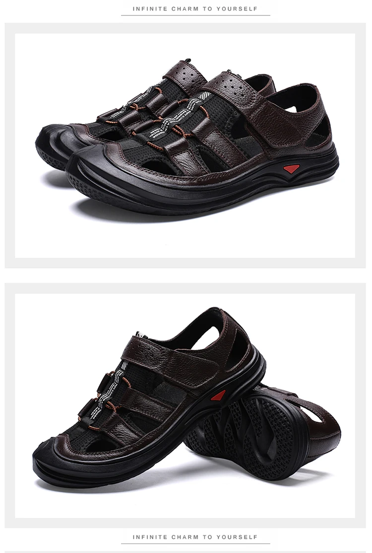 Большие размеры классические мужские мягкие сандалии удобная мужская летняя обувь кожаные сандалии мужские летние сандалии пляжные праздничные сандалии