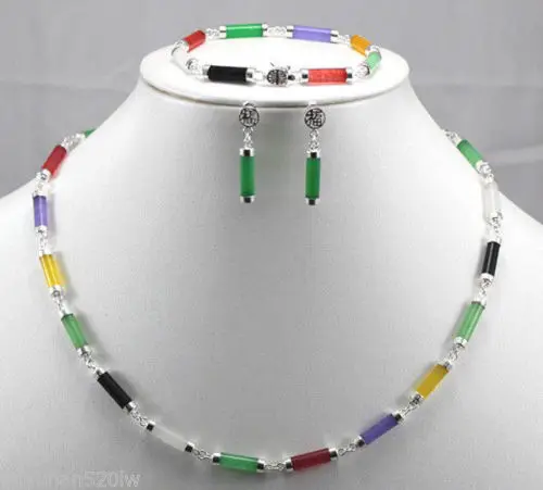 

hot sell new - shitou 00498 Natural jade Necklace bracelet earring Sets