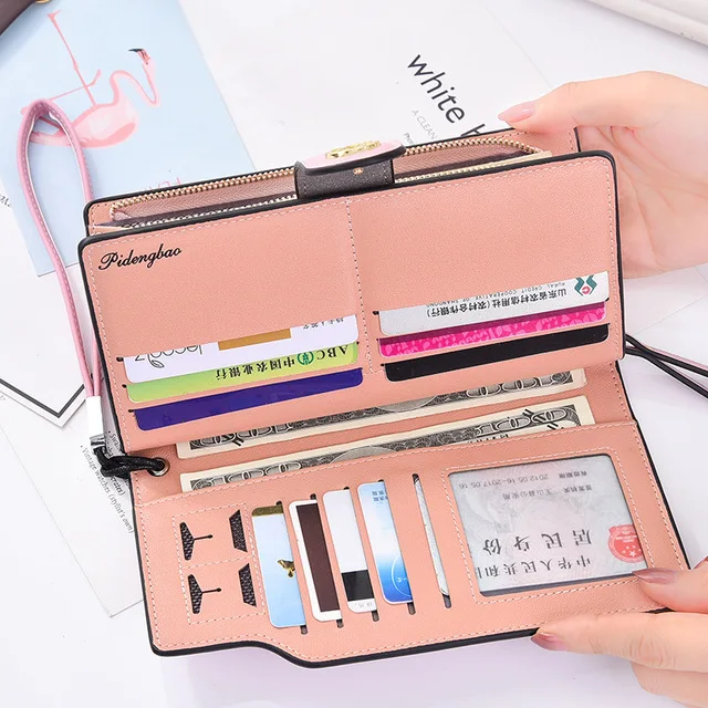 

Wristlet Women Wallets Phone Purse Long Hasp Female Purse Women's Wallet Ladies Wallet Purse For Girls Portefeuille Carteira