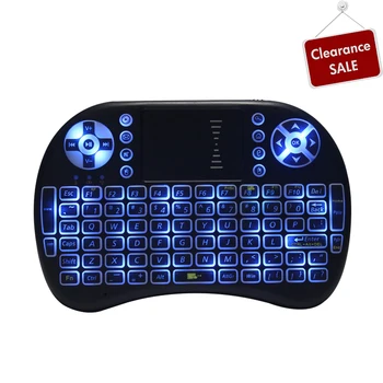 

2.4G wireless i8 pro mini keyboard blue color backlight with touchpad air fly mouse for Android TV box