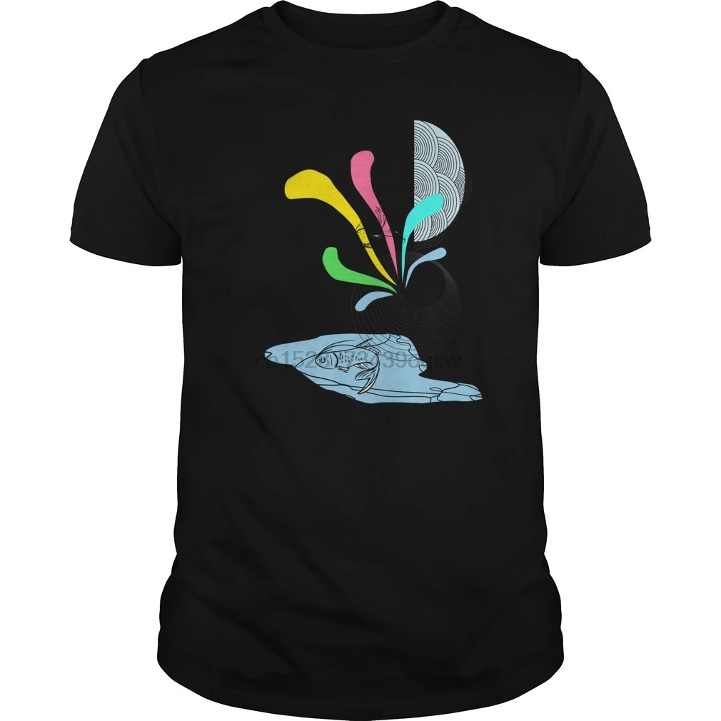 Men tshirt Short sleeve Fishy Ink Spill cool tee tops Women t-shirt | Мужская одежда