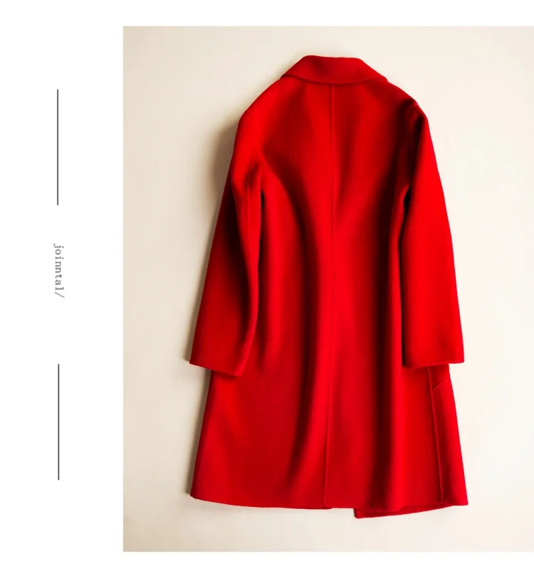 Jacket Womens Wool Coat Long Double Sides Sheep Wool Jackets Elegant Korean Ladies Winter Overcoat Belted Loose Coats CH593 (9)