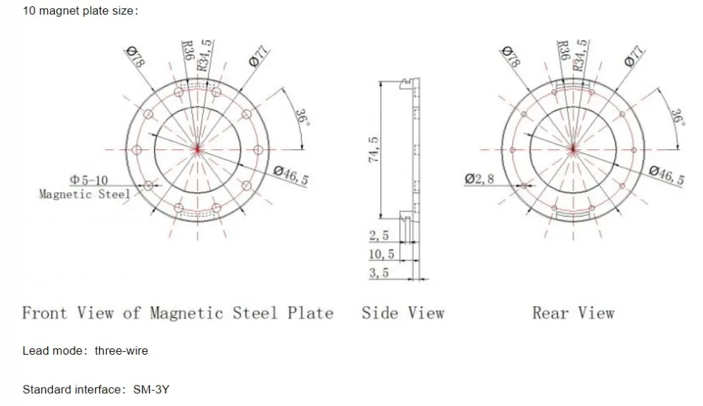 KT-BZ-10C-PAS-System-Pedal-Assistant-Sensor-10-Magnets-with-Waterproof-connector (2)
