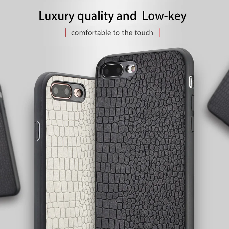 

Fashion mobile phone protective case for iPhone 7 plus crocodile left and right pattern all-inclusive mobile phone case