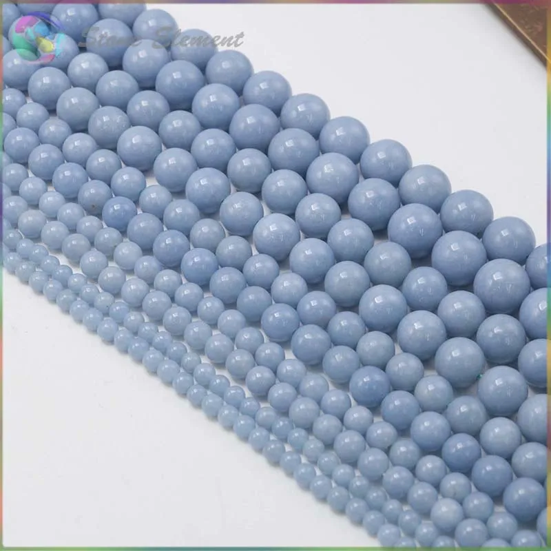 

Natural Angelite / Anhydrite Loose Round Beads 4mm,6mm,8mm,10mm,12mm