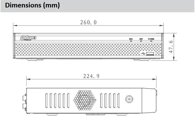 DAHUA 8ch 16ch NVR 4k h265 8 poe порт NVR4108HS-8P-4KS2 NVR4116HS-8P-4KS2 8PoE 4K& H.265 Lite сетевой видеорегистратор с логотипом