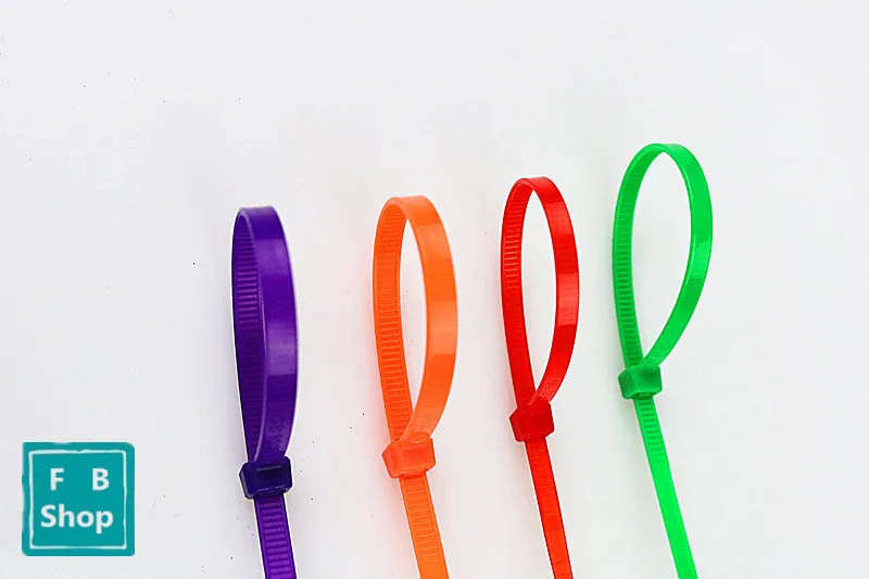 100 шт 5*250 мм/5*300 мм/4*300/4*250 мм самоблокирующиеся Нейлоновые кабельные стяжки цвета на выбор пластиковые кабельные ремни