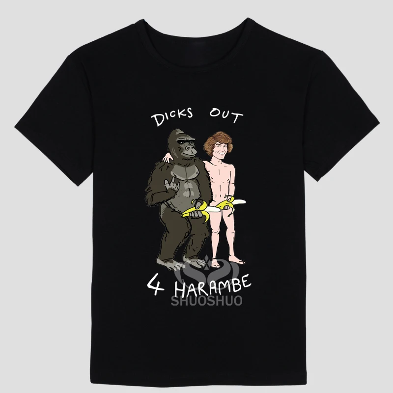 

evolution DICKS UOUT FOR HARAMBE Interesting design Theme of men and women t-shirts with short sleeves