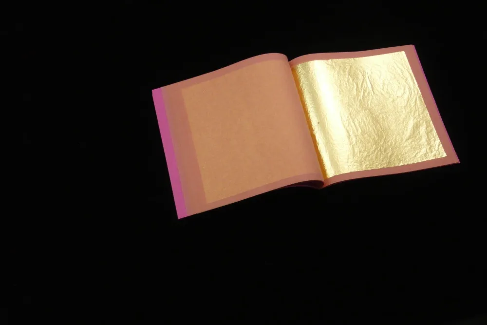 50 листов в 2 буклетах 8,5x8,5 см подлинный 24K листочек из съедобного золота позолоченные украшения Золотая маска и так далее