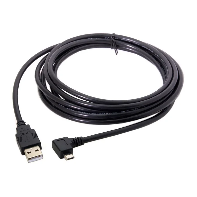 

Right Angled 90 Degree Micro USB Male To USB 2.0 Data Charge Cable For Phone & Tablet 25CM 50CM 100CM 300CM 500CM