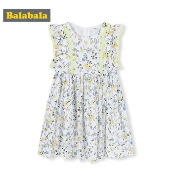 

Balabala1-6Y Cute Baby Girls Summer Clothes Princess Sleeveless Printing Dress Kids Baby Party Birthday Dresses