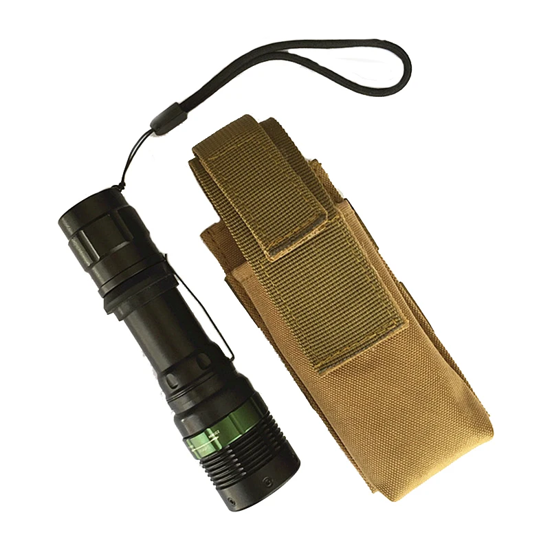 Outdoor Tactical Mini Molle Nylon Flashlight Pouch Portable Bags Sports